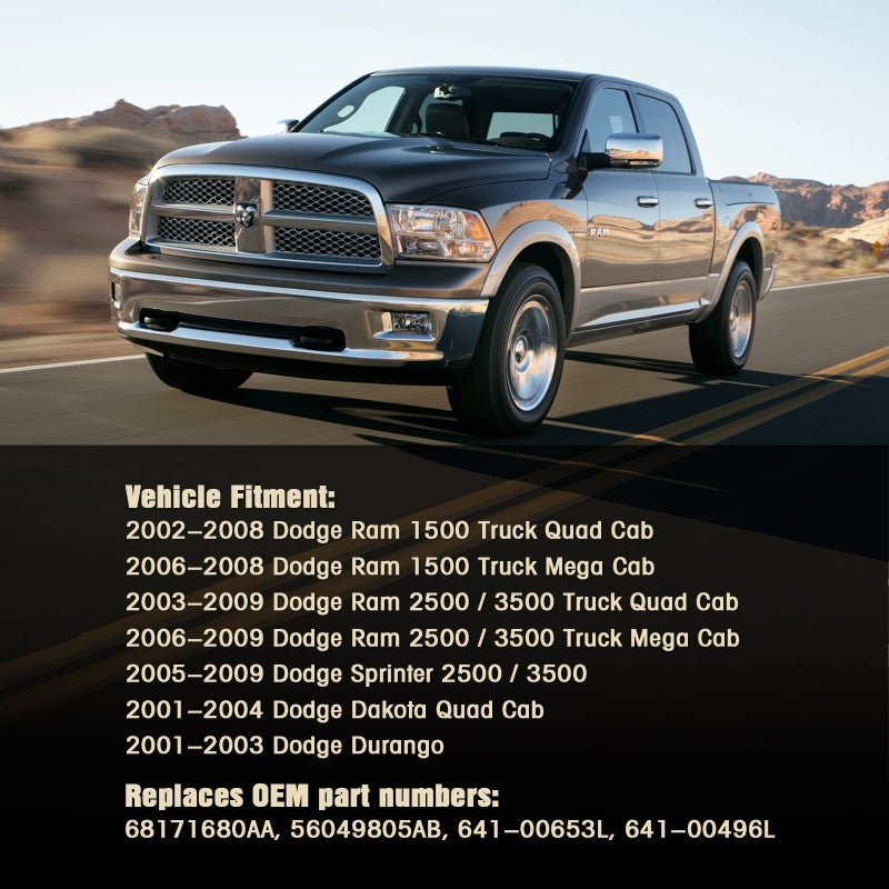 MANGO S مفتاح نافذة الطاقة الرئيسي وإطار 56049805AB ل دودج رام 1500 2500 3500 من 2002-2009، دودج داكوتا من 2001-2004، دودج دورانجو من 2001-2003، دودج سبرينتر 2500 3500 من 2005-2009 (رمادي) - Image 3